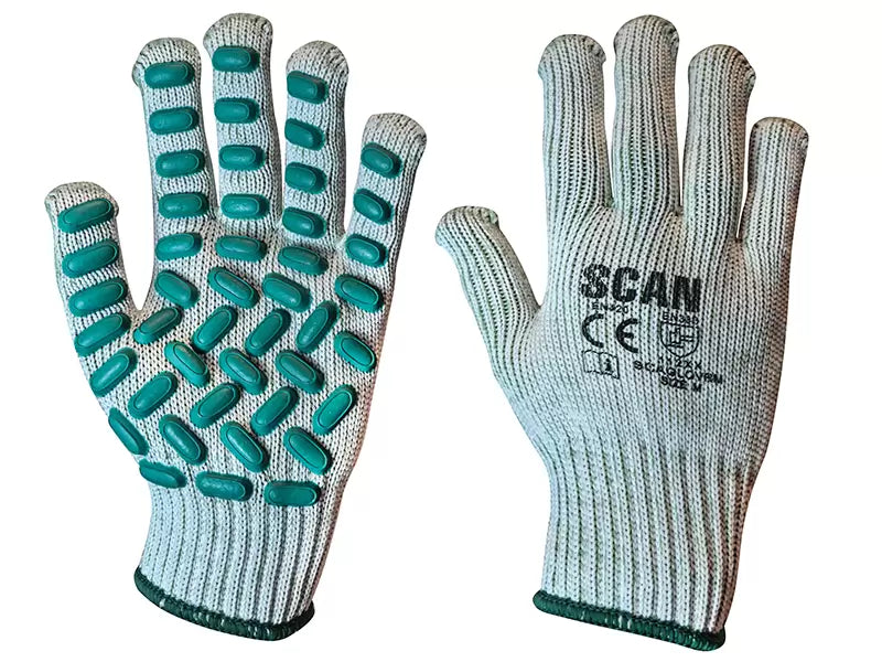 Scan - SCAGLOVRM - Vibration Resistant Latex Foam Gloves - M (Size 8)