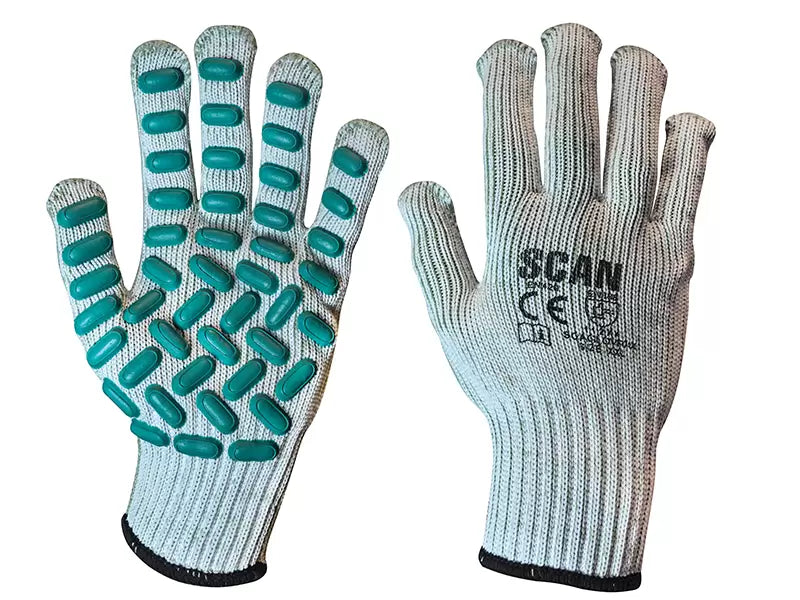 Scan - SCAGLOVRXX - Vibration Resistant Latex Foam Gloves - XXL (Size 11)