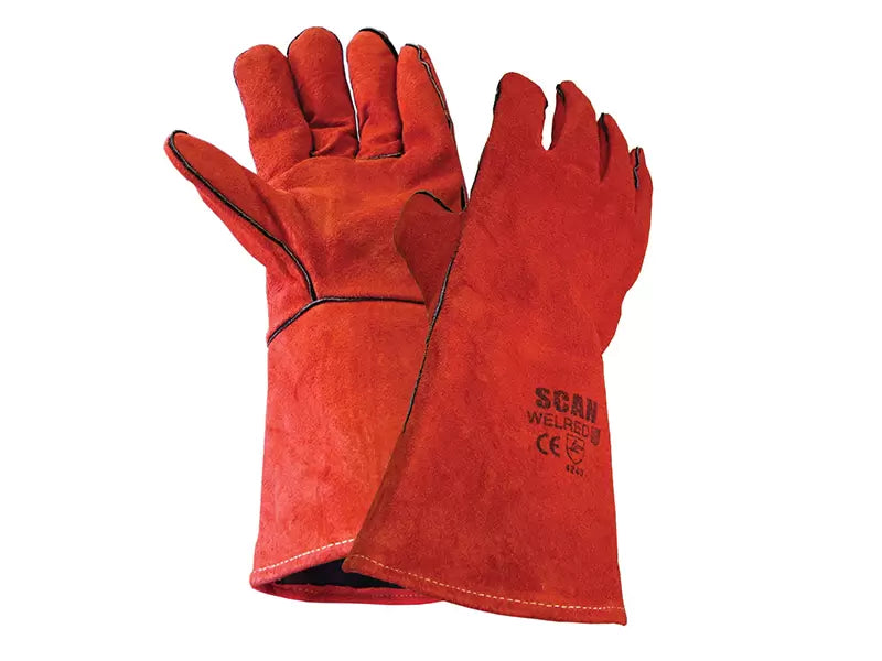Scan - SCAGLOWELRED - Welder's Gauntlets - Large (Size 9)
