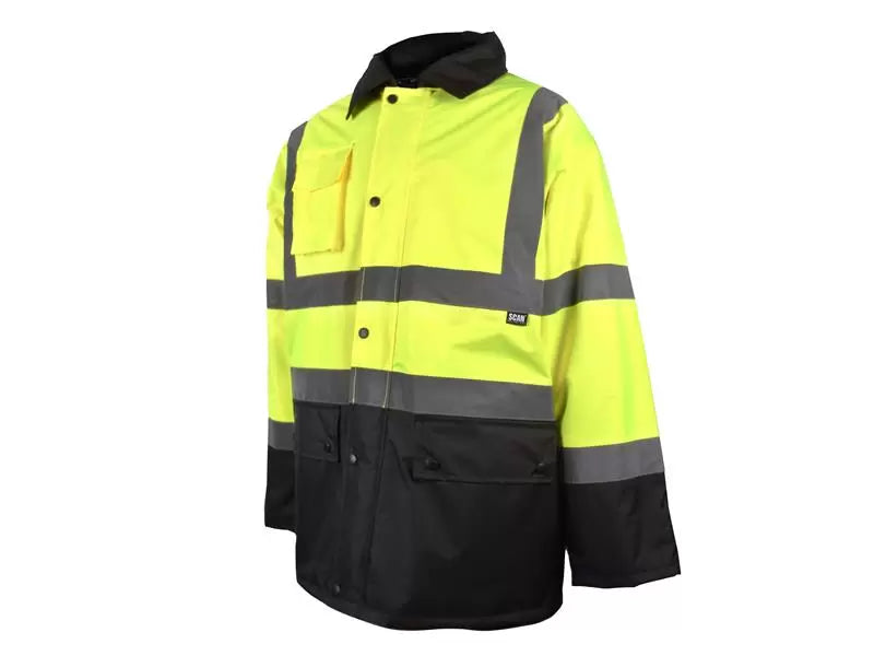 Scan - SCAHVMJLYB - Hi-Vis Yellow/Black Motorway Jacket - L (44in)