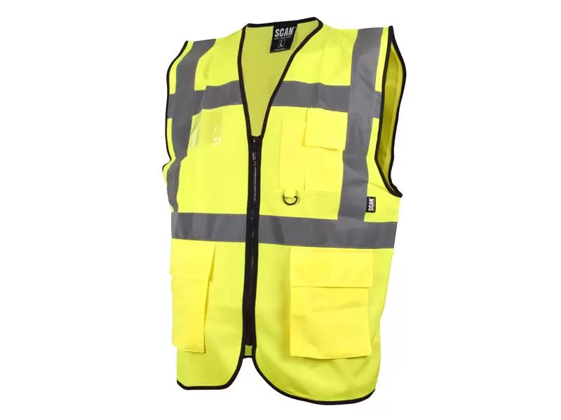 Scan - SCAHVUWM - Hi-Vis Utility Yellow Waistcoat - M (41in)