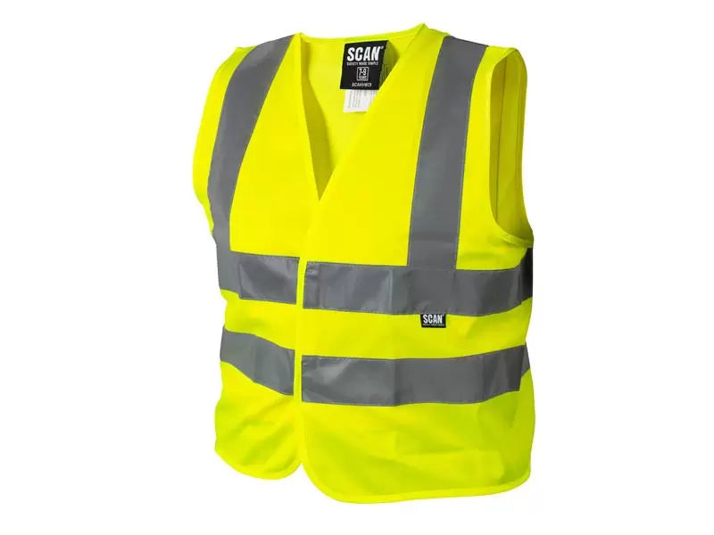 Scan - SCAHVWC6 - Hi-Vis Waistcoat Yellow - Child 4-6