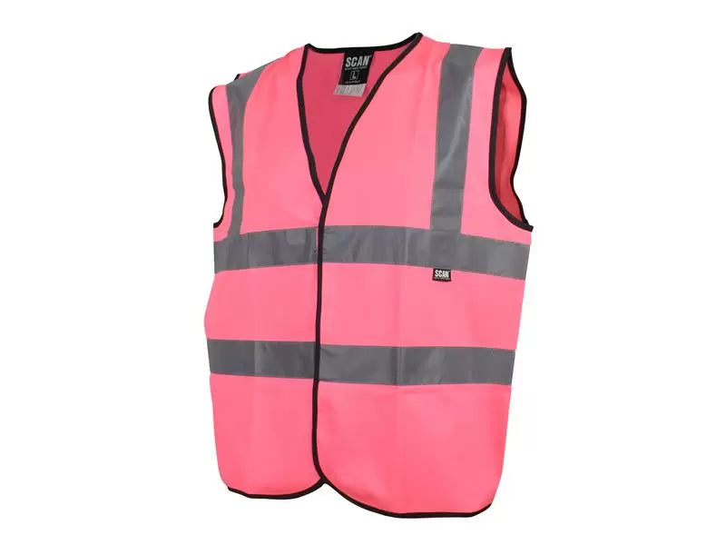 Scan - SCAHVWMP - Hi-Vis Waistcoat Pink - M (41in)