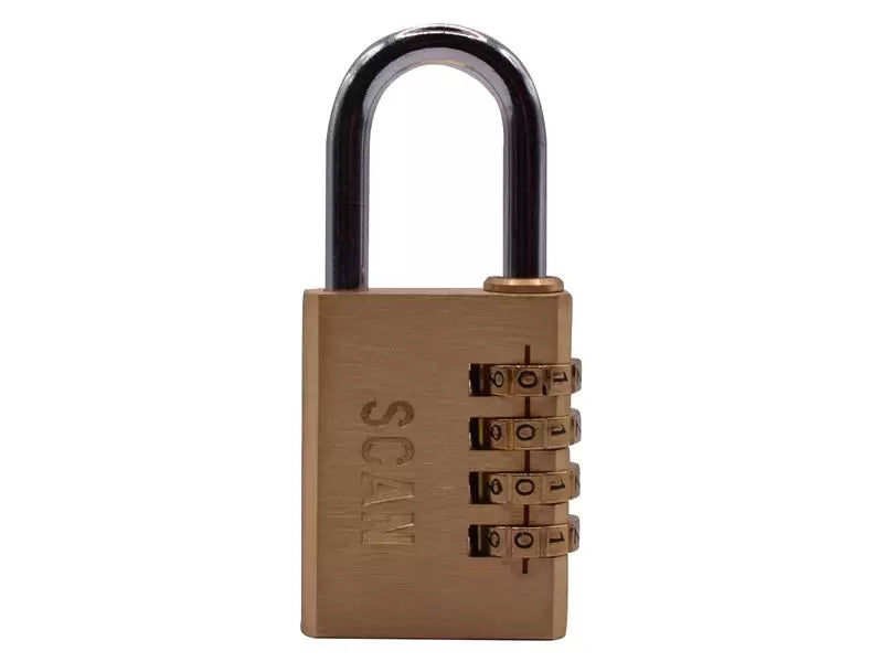 Scan - SCAPLB38COM - Brass Combination Padlock 38mm