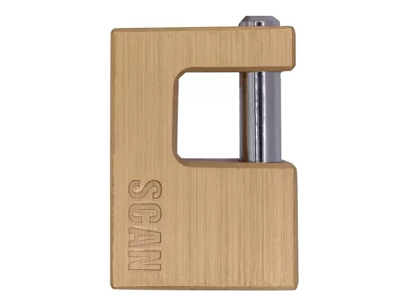 Scan - SCAPLB60SHUT - Brass Shutter Padlock 60mm