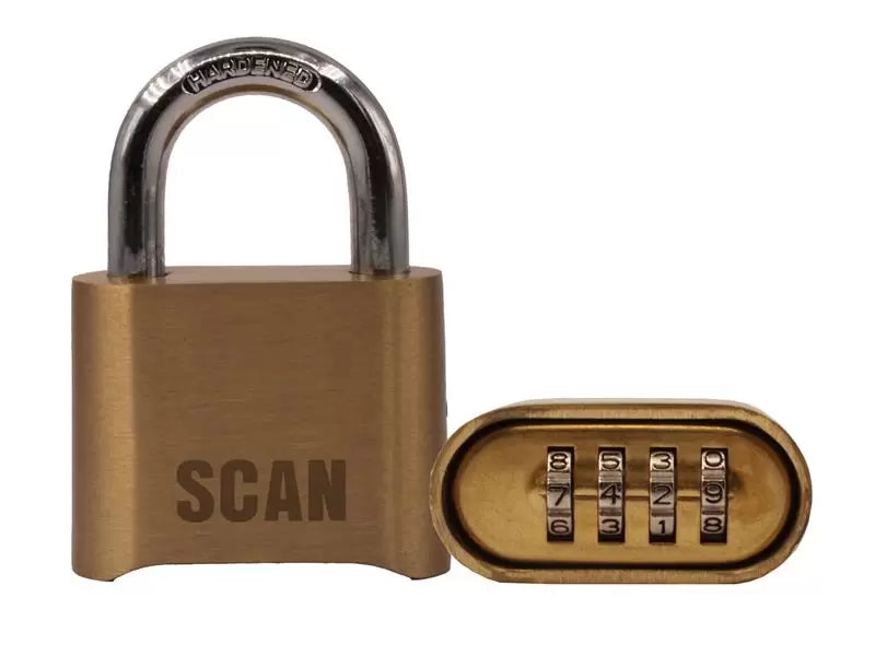 Scan - SCAPLBCOM - Brass Combination Padlock 50mm