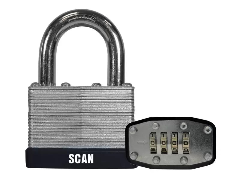 Scan - SCAPLLAM50C - Laminated Steel Combination Padlock 50mm