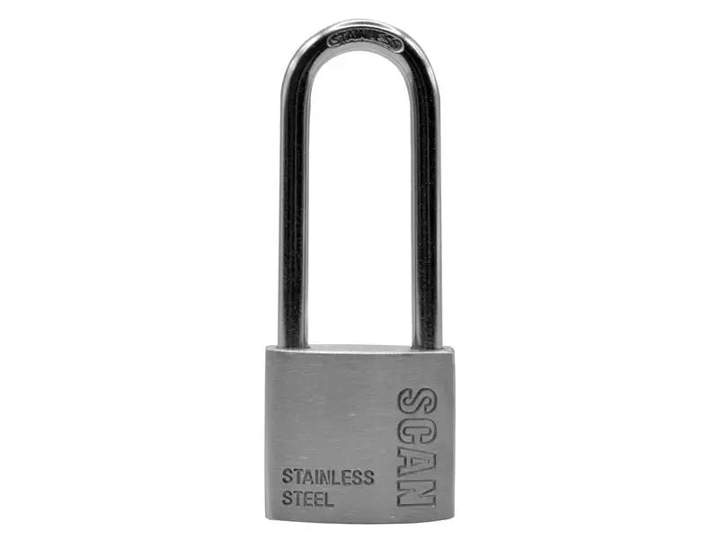 Scan - SCAPLSS38LS - Stainless Steel Padlock 38mm Long Shackle