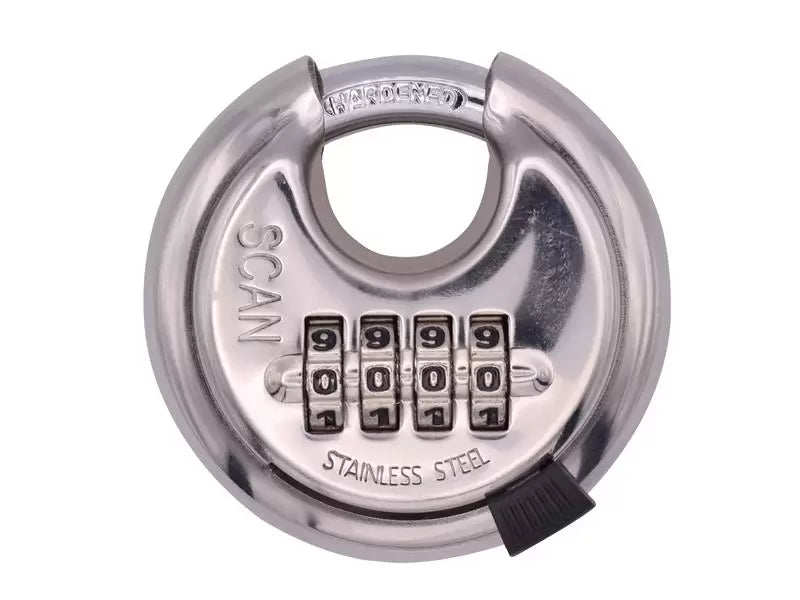 Scan - SCAPLSS70CD - Stainless Steel Disk Type Combination Padlock 70mm
