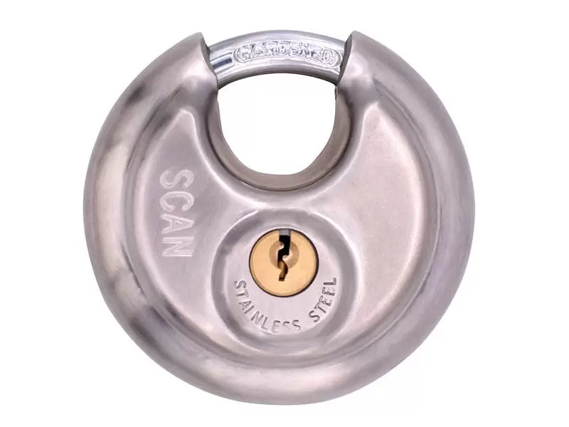 Scan - SCAPLSS80DIS - Stainless Steel Disk Type Padlock 80mm