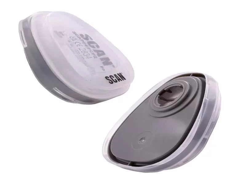 Scan - SCAPPEFCP2 - Twin Half Mask P2 Particle Filter Cartridge (Pack of 2)