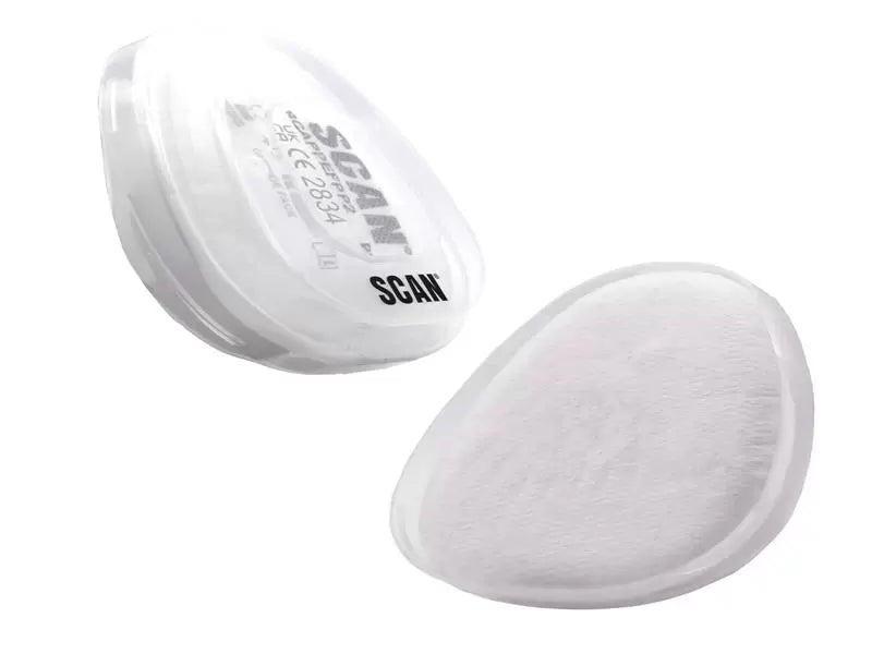 Scan - SCAPPEFPP2 - Twin Half Mask P2 Replacement Particle Filter Material (Pack of 2)