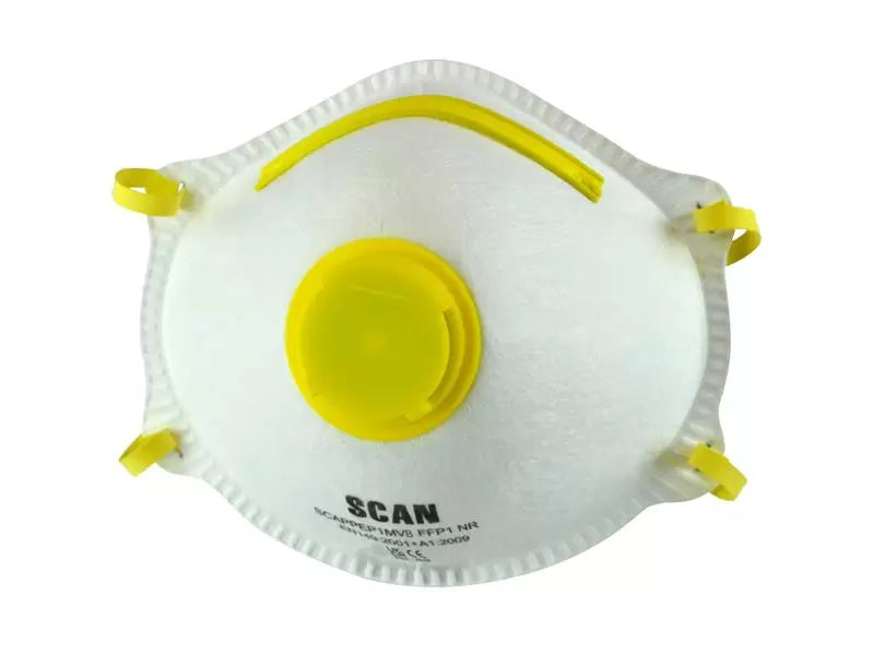 Scan - SCAPPEP1MVB - Moulded Disposable Mask Valved FFP1 Protection (Box 10)