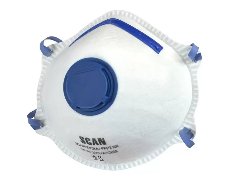 Scan - SCAPPEP2MVB - Moulded Disposable Mask Valved FFP2 Protection (Pack 10)
