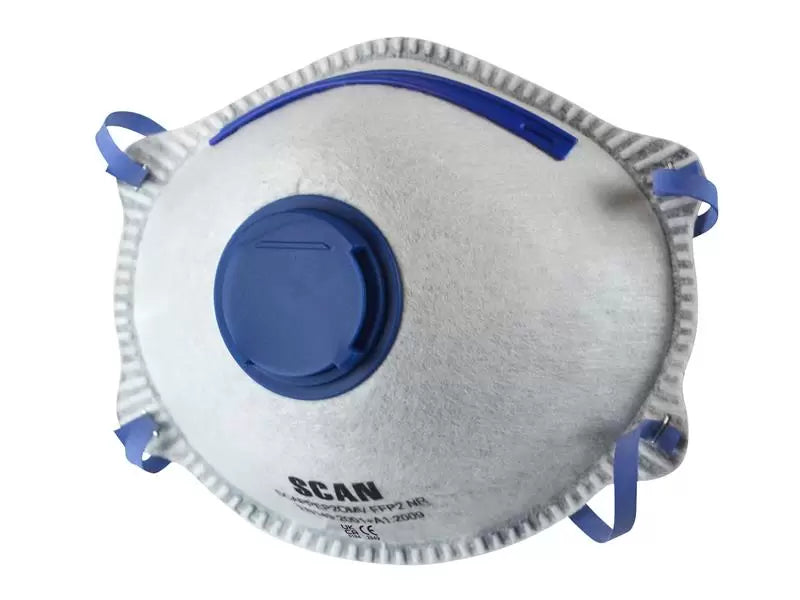 Scan - SCAPPEP2OMV - Moulded Disposable Odour Mask Valved FFP2 Protection (Pack 3)