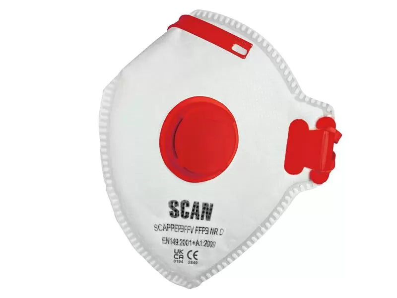Scan - SCAPPEP3FFV - Fold Flat Disposable Valved Disposable Mask FFP3 Protection (Pack 3)