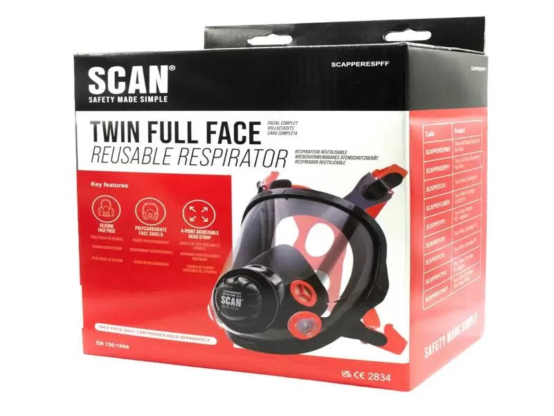 Scan - SCAPPERESPFF - Twin Full Face Respirator No Filters