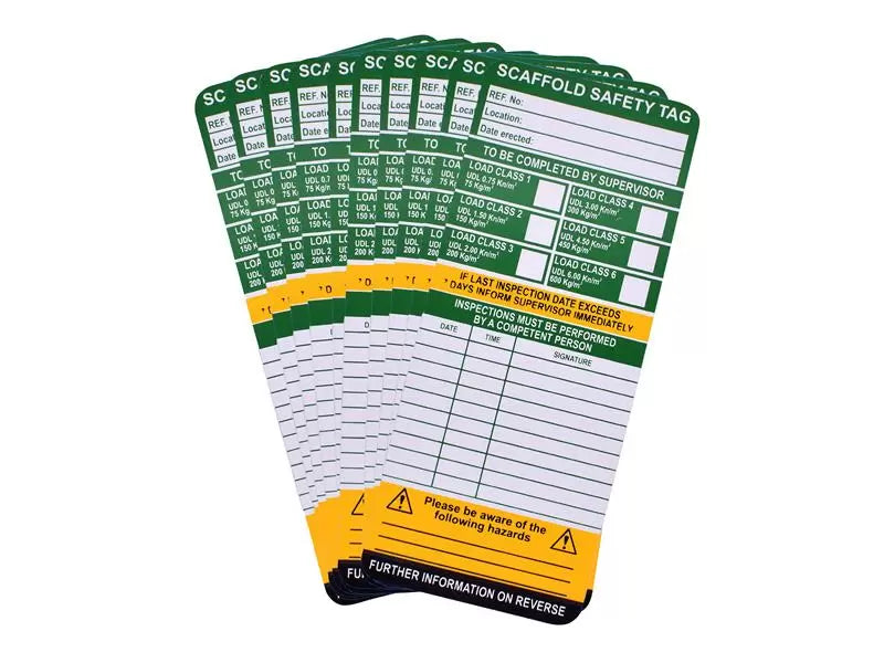 Scan - SCASCAFTAGI - Scaffold Tag Inserts Pack Of 10