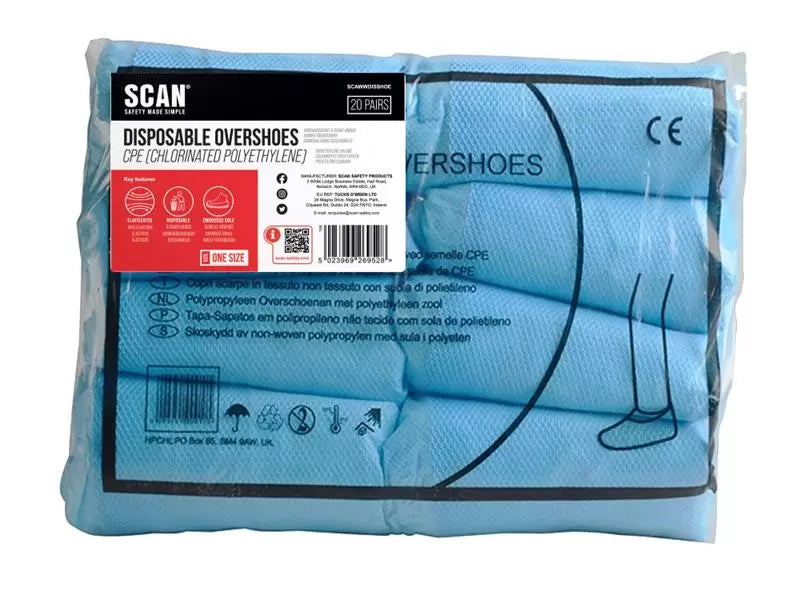 Scan - SCAWWDISSHOE - Disposable Overshoes (20 pairs)