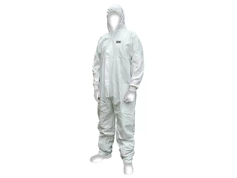 Scan - SCAWWDOXXL56 - Chemical Splash Resistant Disposable Coverall White Type 5/6 XXL (45-49in)