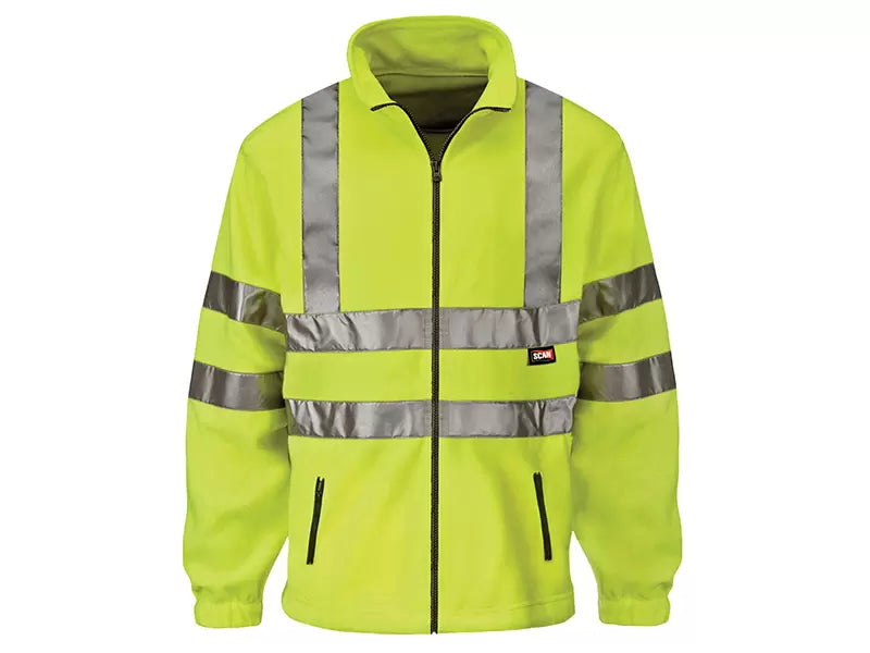 Scan - SCAWWHVFL - Hi-Vis Yellow Full Zip Fleece - L (42in)
