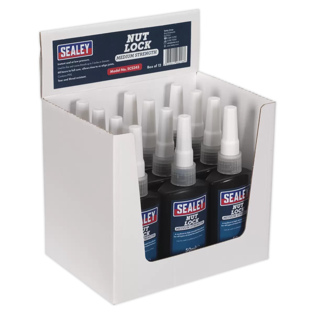 Sealey Medium Strength Nut Lock 50ml Pack 12