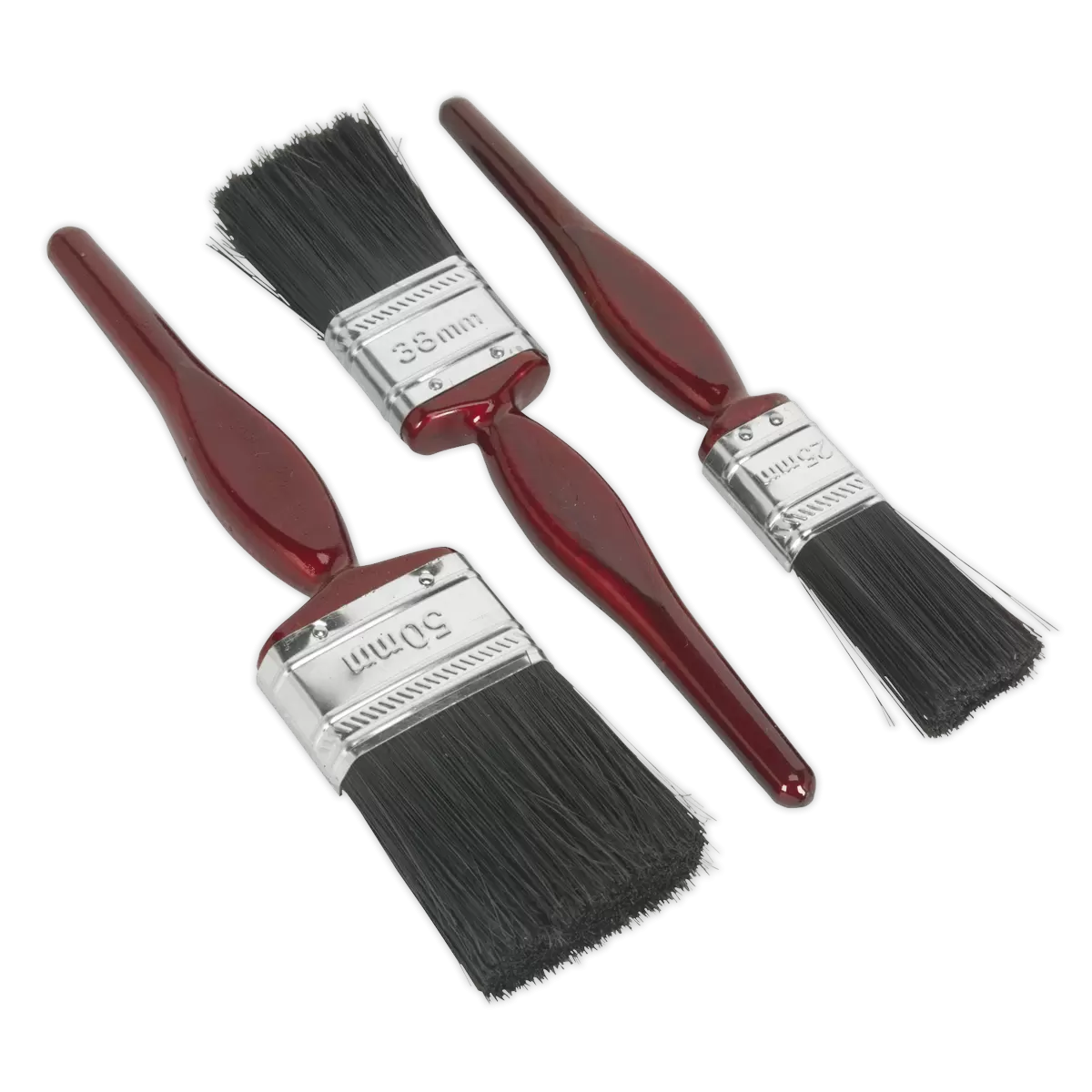 Sealey - SPBS3 - Pure Bristle Paint Brush Set 3pc