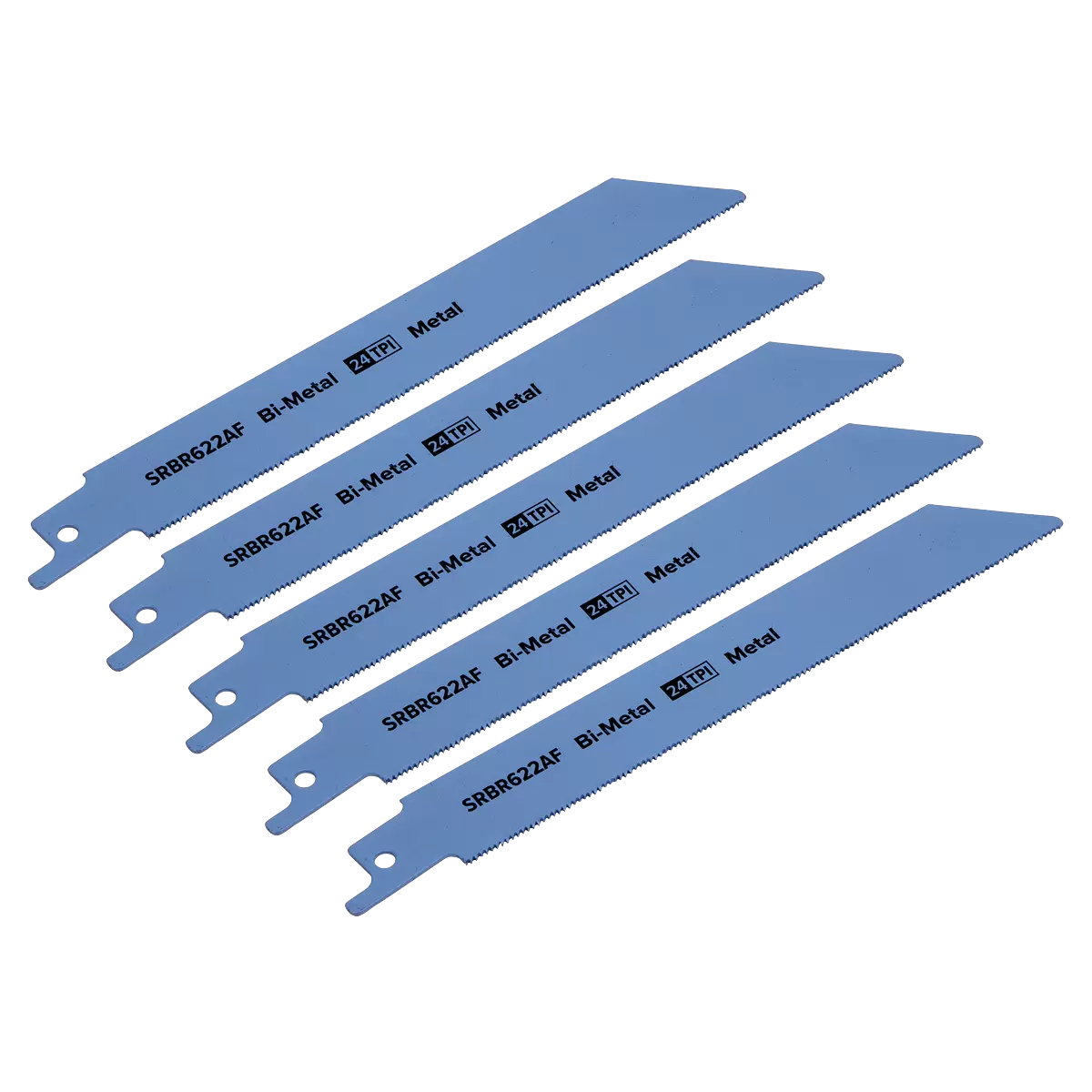 Sealey - SRBR622AF - Reciprocating Saw Blade for Metal 150mm 24tpi - Pack of 5