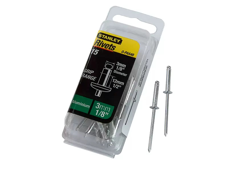 Stanley Aluminium Rivets 3x12mm