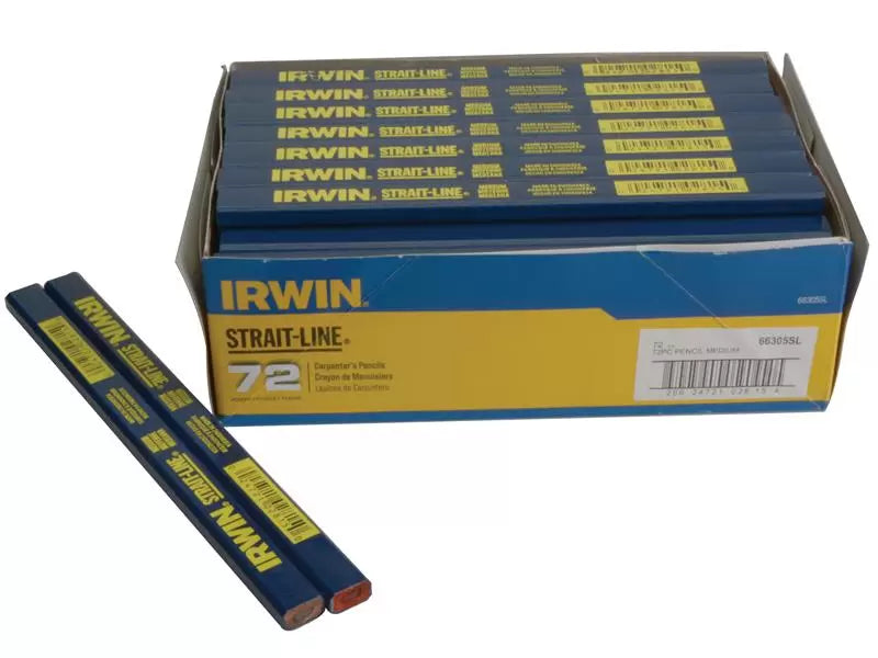 Irwin Strait Line Carpenter Pencils Box 72