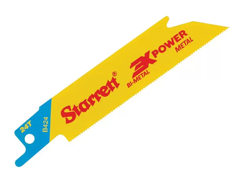 Stanley - STRB4245 - B424-5 Bi-Metal Reciprocating Blade, Metal Straight 100mm 24 TPI (Pack 5)