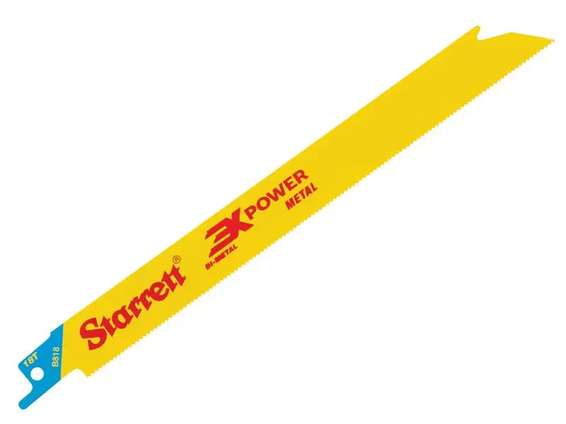 Stanley - STRB8185 - B818-5 Bi-Metal Reciprocating Blade, Metal Straight 203mm 18 TPI (Pack 5)
