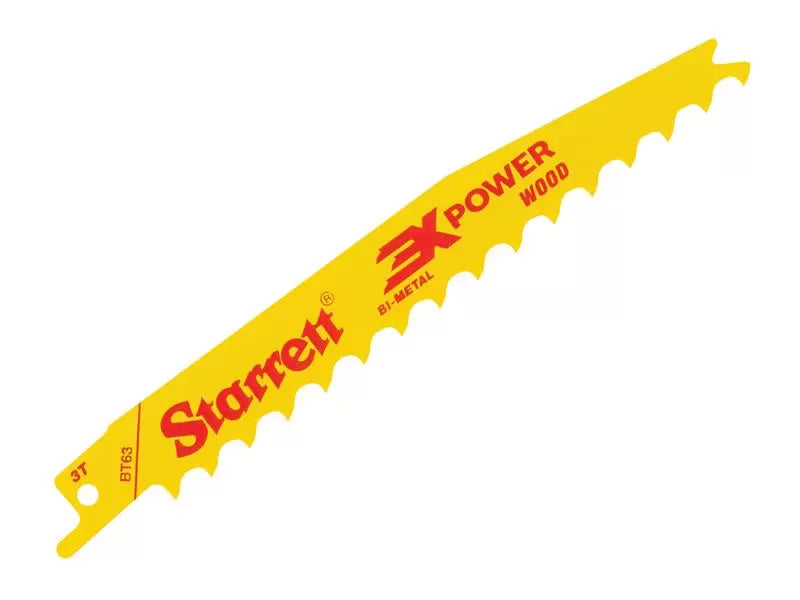 Stanley BT63-5 Bi-Metal Reciprocating Blade Wood Tapered 152mm 3 TPI Pack 5