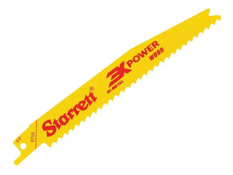Stanley BT66-5 Bi-Metal Reciprocating Blade Wood Tapered 152mm 6 TPI Pack 5