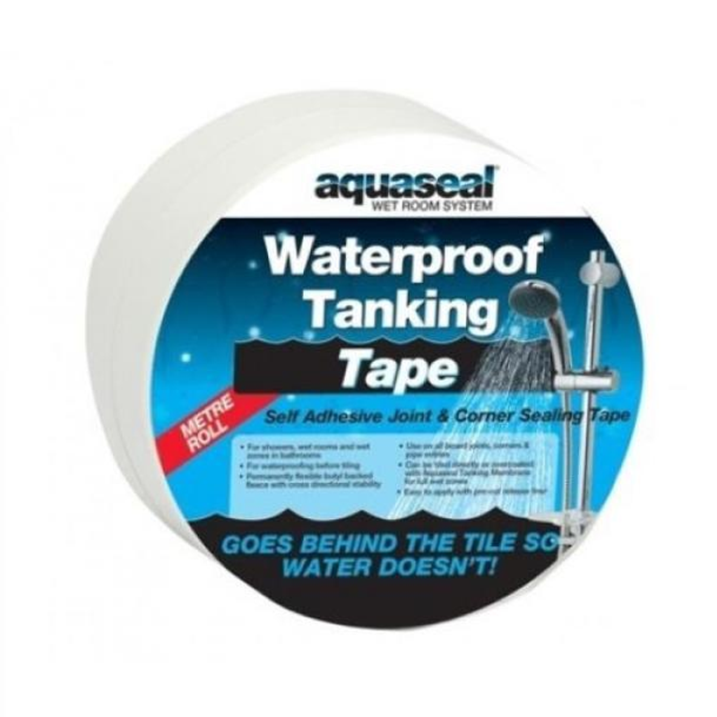 Aquaseal Waterproof Self Adhesive Tanking Jointing Tape 10Lm