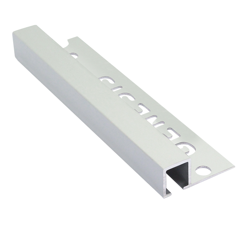 Genesis Matt Silver Square Edge Aluminium Tile Trim TDP 2.5m