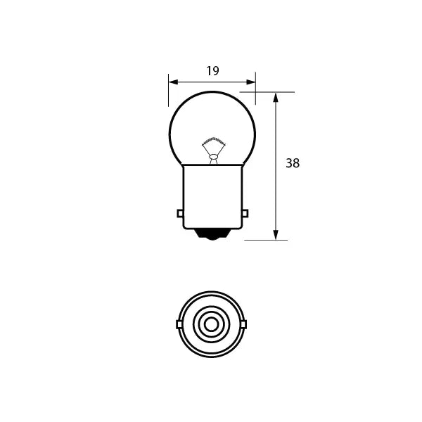 Durite 7-001-49 - Bulb 24V 5W BA15S Pk1