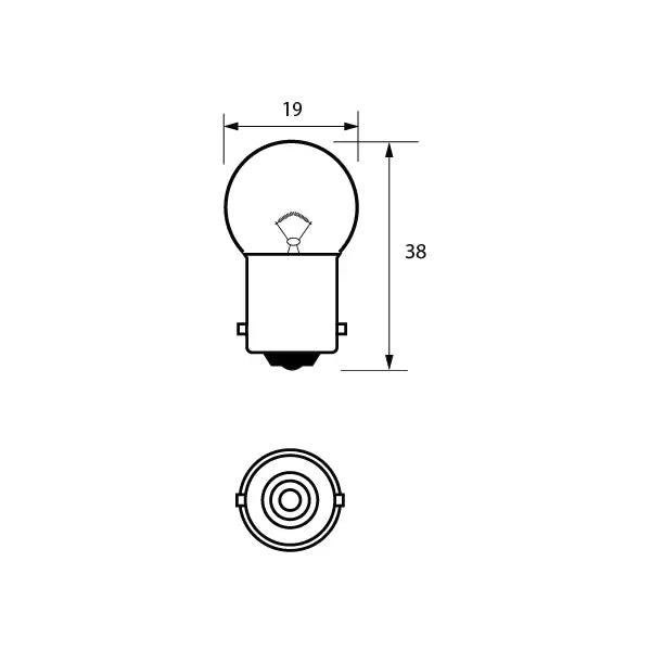 Durite 7-002-46 - Bulb 24V 10W BA15S Pk1