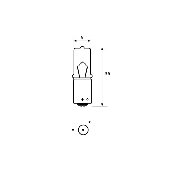 Durite 8-004-33E - Bulb 24V 21W BAY9S OSP HALOGEN  Pk10