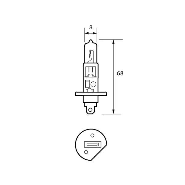 Durite 7-004-66 - Bulb 24V 70W H1 HALOGEN Pk1