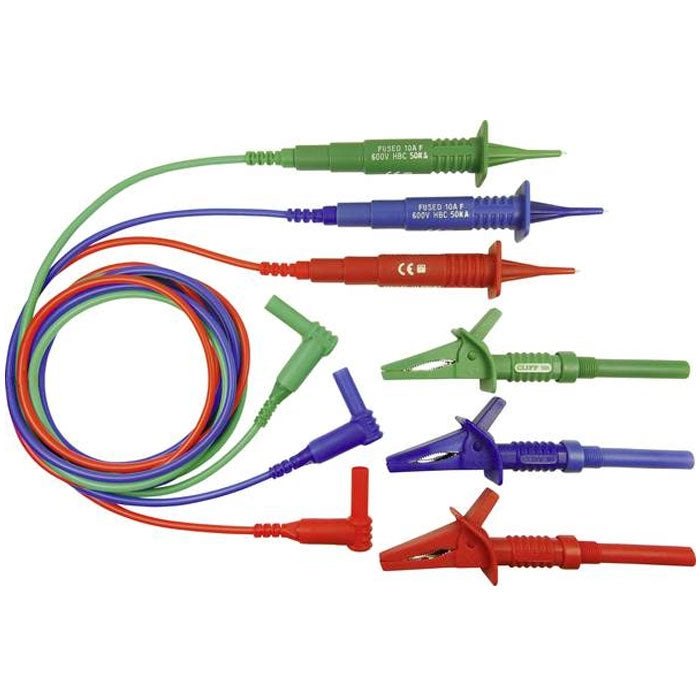 HandyMAN Three Wire Fused Test Leads
