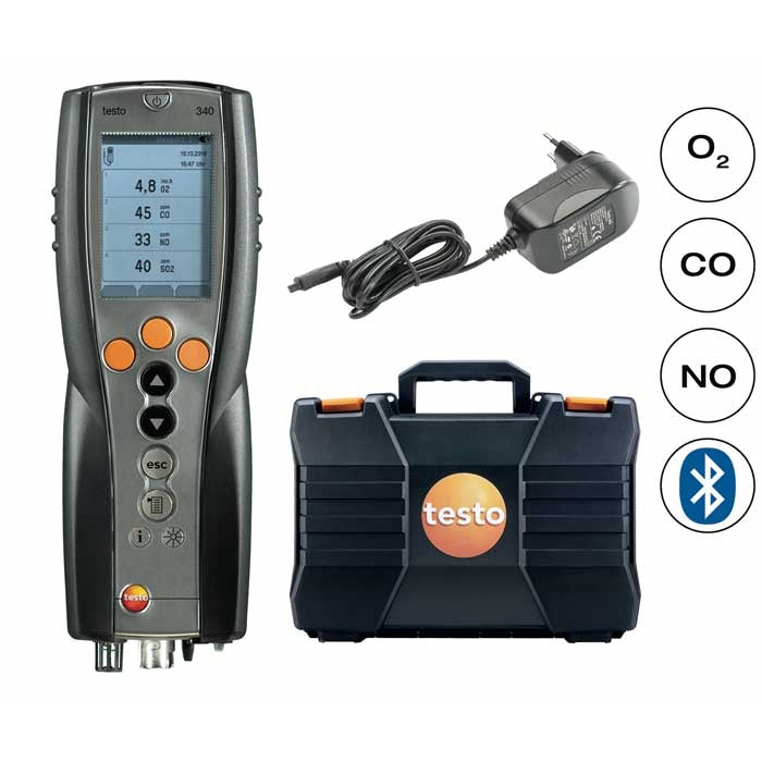 Testo 340 Industrial Flue Gas Analyser Basic Kit
