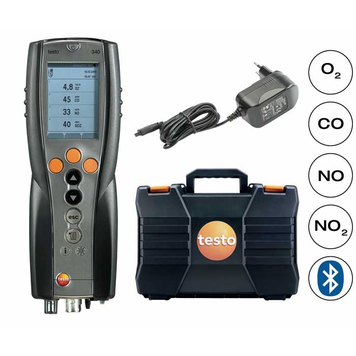 Testo 340 Industrial Flue Gas Analyser NO2/NOx Kit