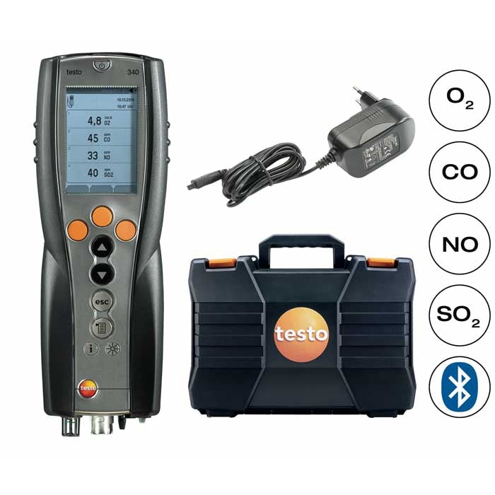 Testo 340 Industrial Flue Gas Analyser SO2 Kit