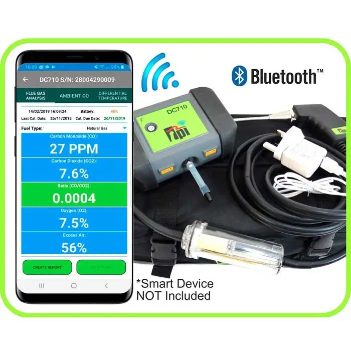 TPI DC710C1 Flue Gas Analyser Kit