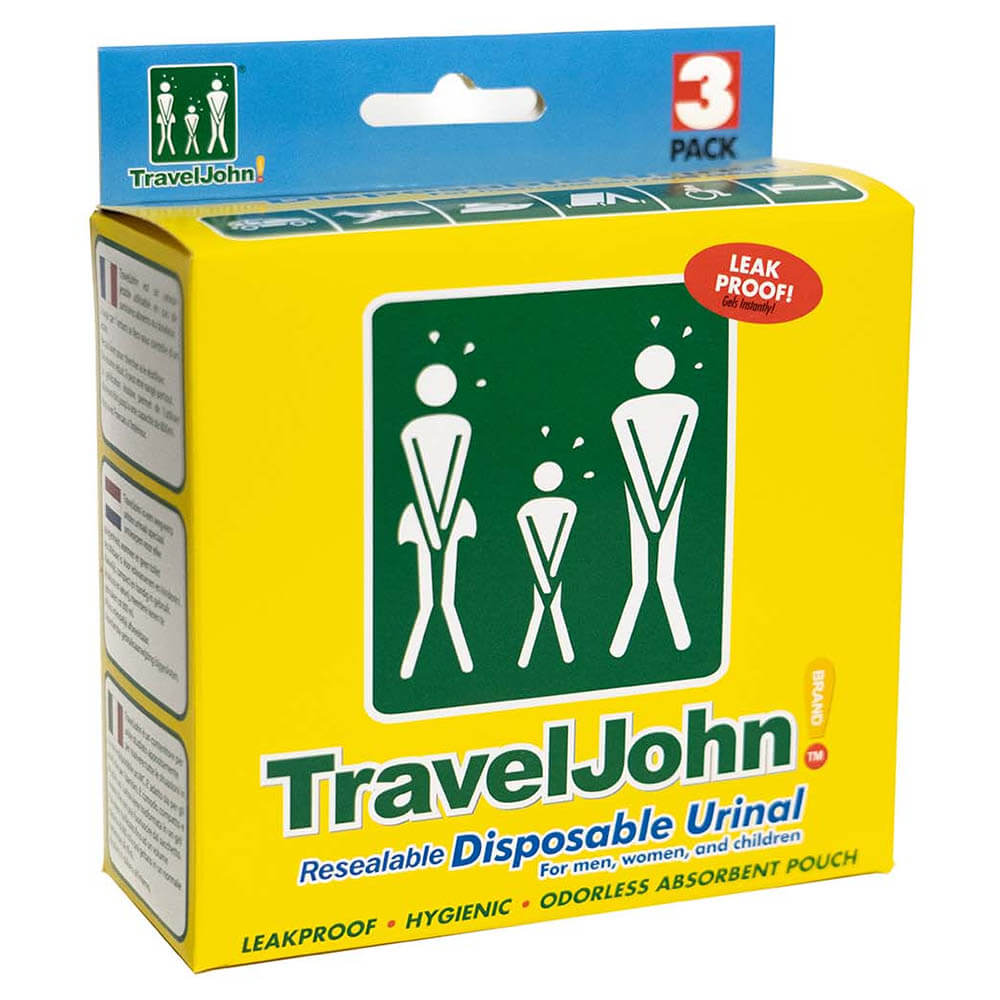 TravelJohn Disposable Urinal Bags Pack of 3