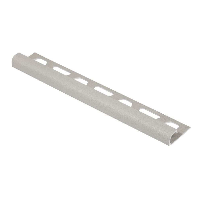 Schluter RONDEC TRENDLINE-TSBG Round Edge Textured Natural Beige Grey Aluminium Tile Trim 2.5m