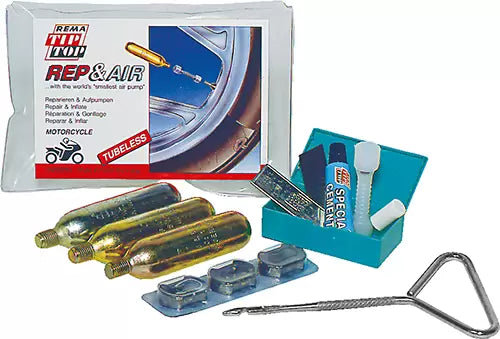 Workshop Warehouse TY191 Motorcycle Tyre Repair and Inflate Kit