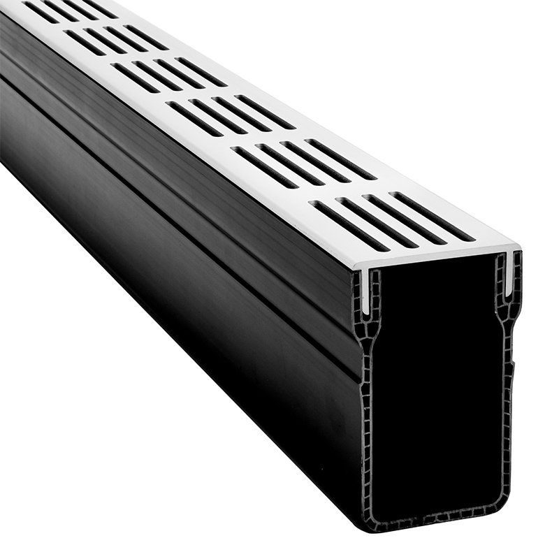 Dural U-Drain Pro Drainage Channel System 65mm Silver (Choice Of Size)