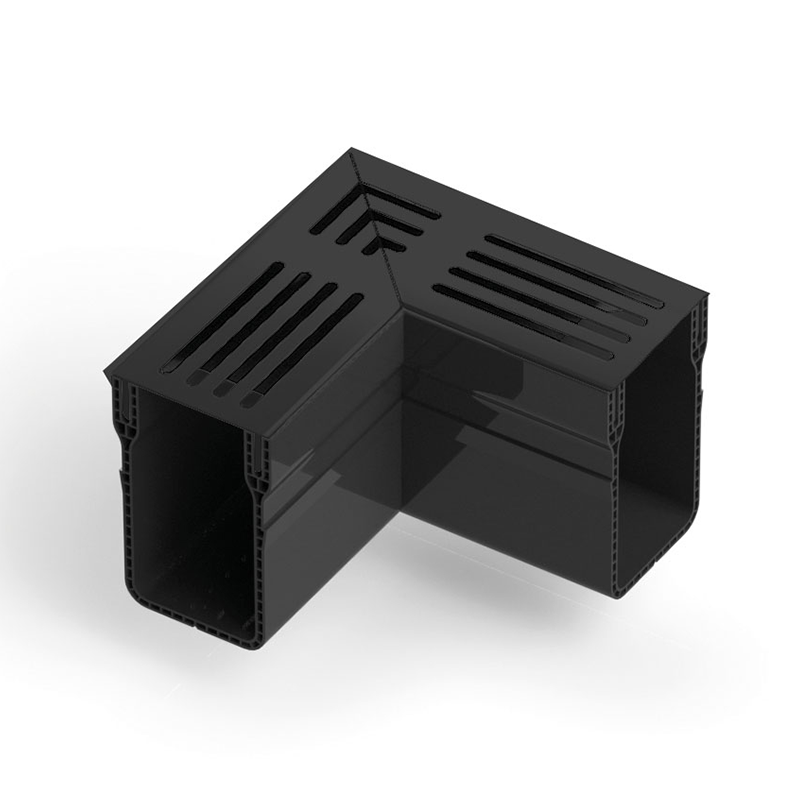 Dural U-Drain Pro Drainage Channel System Corner Piece 65mm Black